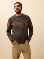 DONEGAL CREW SWEATER - CHARCOAL COAST