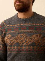 DONEGAL CREW SWEATER - CHARCOAL COAST