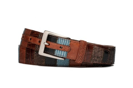 PATCHWORK MATTE ALLIGATOR LIZARD BELT