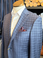 SHADOW BLUE WINDOWPANE COAT