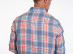DOUBLE CLOTH FLANNEL PEARL SNAP, SUNSET