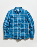 DOUBLE FACE PLAID CYPRESS SHIRT, WASHED INDIGO