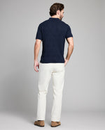 DIAMOND SWEATER POLO, CARBON BLUE
