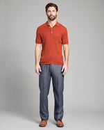 DIAMOND SWEATER POLO, UMBER