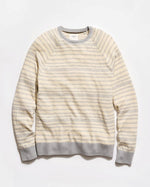 RAGLAN STRIPE CREW, SILVER