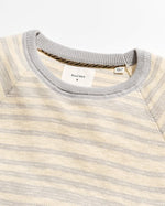 RAGLAN STRIPE CREW, SILVER
