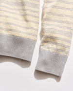 RAGLAN STRIPE CREW, SILVER