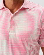 S/S SEYMOUR STRIPED POLO - PINK LEMONADE