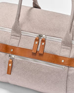 LUXE FRONT ZIP DUFFLE - GRAY