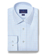 SKY & DUNE TRIM TWILL CHECK DRESS SHIRT
