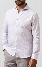 L/S PRINTED SEABREEZE STRIPE- MEDIUM PINK