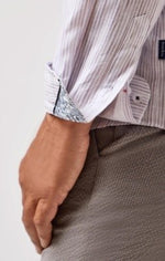 L/S PRINTED SEABREEZE STRIPE- MEDIUM PINK