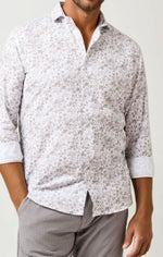 L/S PRINTED CLUBHOUSE FLORAL- BEIGE