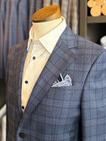 ADMIRAL BLUE & PURPLE PLAID SOFT COAT, THE LABEL