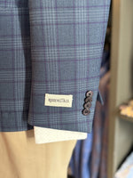 ADMIRAL BLUE & PURPLE PLAID SOFT COAT, THE LABEL