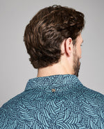 NUMAJIRI HERON SWARM POLO, STEEL BLUE