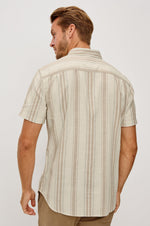FAIRFAX S/S STRIPE SHIRT, HEATHER DUNE