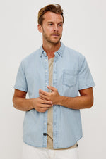 PENN S/S SHIRT, LIGHT WASH