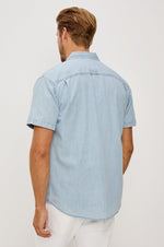 PENN S/S SHIRT, LIGHT WASH
