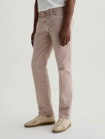 SUEDED SATEEN, EVERETT SLIM STRAIGHT FIT FIVE POCKET, DESERT MAUVE