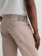 SUEDED SATEEN, EVERETT SLIM STRAIGHT FIT FIVE POCKET, DESERT MAUVE