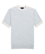 REVERSE JERSEY KNIT CREW- SILVER