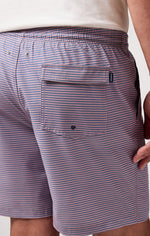 HORIZONTAL STRIPED SWIM TRUNK