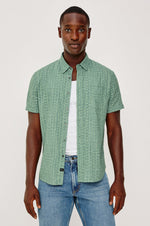CARSON S/S WAVY BATIK, AQUA