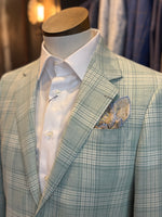 SOFT MINT PLAID SPORT COAT