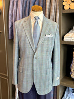 AIR BLUE PLAID SPORT COAT, THE LABEL