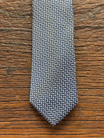 100% SILK NAVY MICRO NEATS WOVEN TIE, THE LABEL