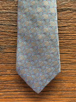 100% SILK GREY WOVEN NEATS TIE, THE LABEL