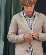 POPCORN STITCH SOFT KNIT BLAZER, NATURAL
