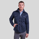 THE PIKE QUILTED SHIRT JACKET- NAVY