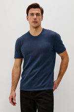 MASON COTTON CASHMERE T-SHIRT- HEATHER BLUE
