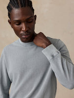L/S RECYCLED TERRY TEE - LAKESHORE GREY