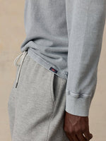 L/S RECYCLED TERRY TEE - LAKESHORE GREY