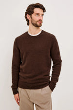 LAURENT WOOL/CASHMERE SWEATER - CHESTNUT