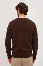 LAURENT WOOL/CASHMERE SWEATER - CHESTNUT