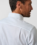 WHITE AND CHOCOLATE NEAT SPORT SHIRT