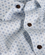 WHITE AND CHOCOLATE NEAT SPORT SHIRT