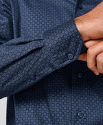 NAVY NEAT SPORT SHIRT