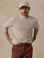LONG SLEEVE SWEATER TEE - SAND