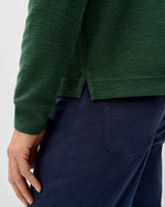 FLAME STITCH ZIP- EVERGREEN