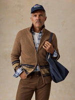 BLANKET STRIPE ZIP SWEATER - DESERT BLOOM