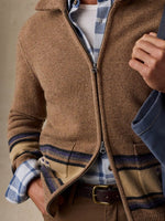 BLANKET STRIPE ZIP SWEATER - DESERT BLOOM