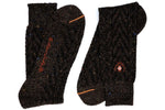 CHEVRON ALPACA YARN SOCKS- WALNUT