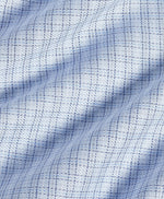 SKY & BLUE TWILL CHECK STRETCH DRESS SHIRT - TRIM