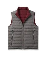 REVERSIBLE QUILTED VEST- CHARCOAL