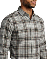 HERRINGBONE TWILL SHIRT - DUFFEL HEATHER